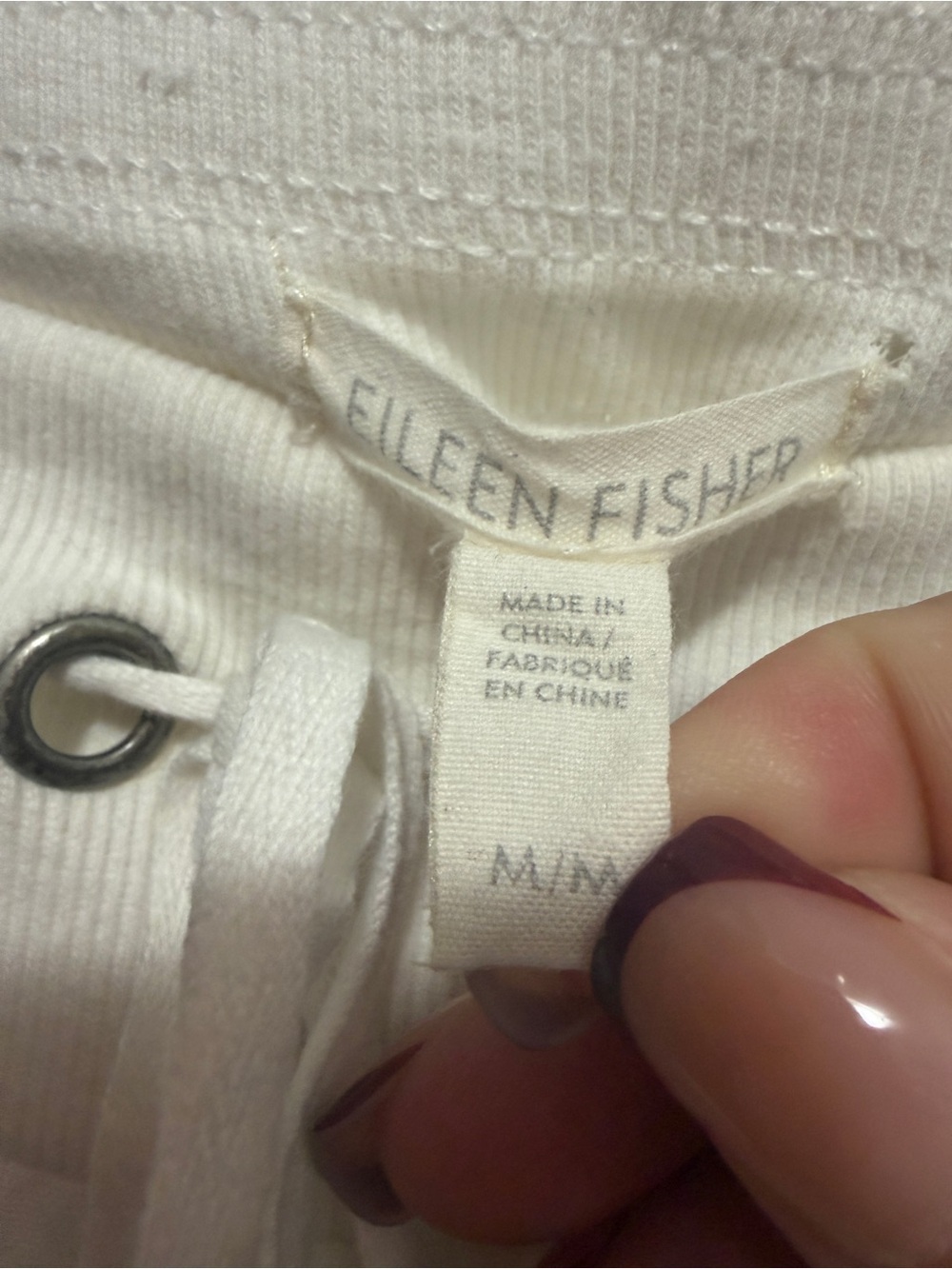 Eileen Fisher Organic Linen Pants White - Picture 5 of 8